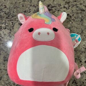 Squishmallow unicorn backpack NWT